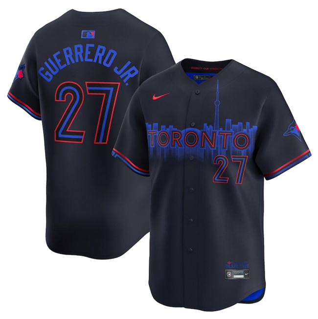 Men's Toronto Blue Jays Custom Black 2024 City Connect Limited Stitched Baseball Jersey Men's Toronto Blue Jays Custom Black 2024 City Connect Limited Stitched Baseball Jersey